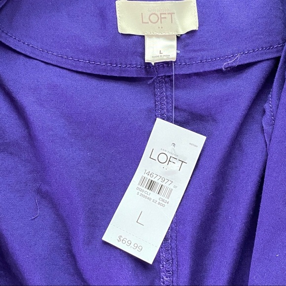 LOFT Purple Military Jacket - Picture 7 of 9
